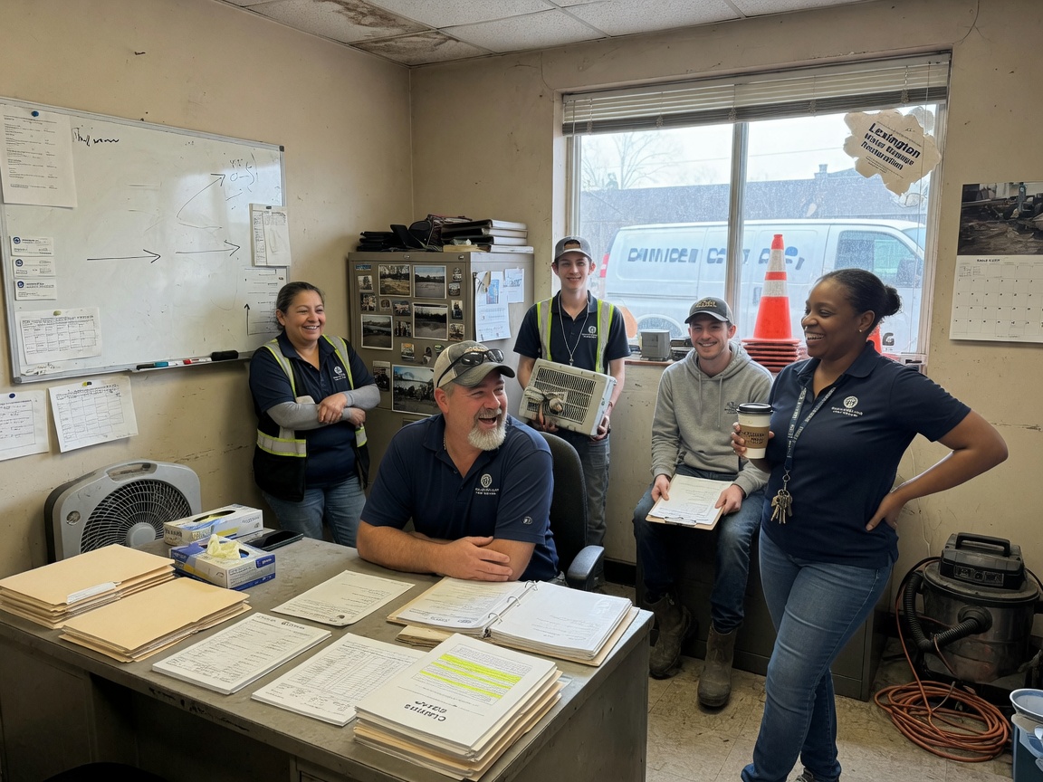 The Evo Restoration LLC team at work in Lexington