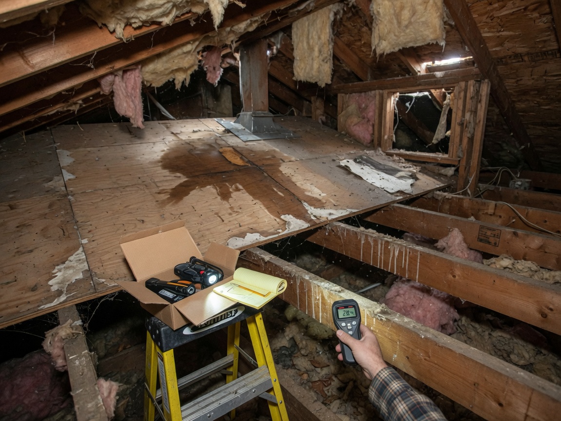 How to Check for Water Damage in Attics Following Roof Leaks