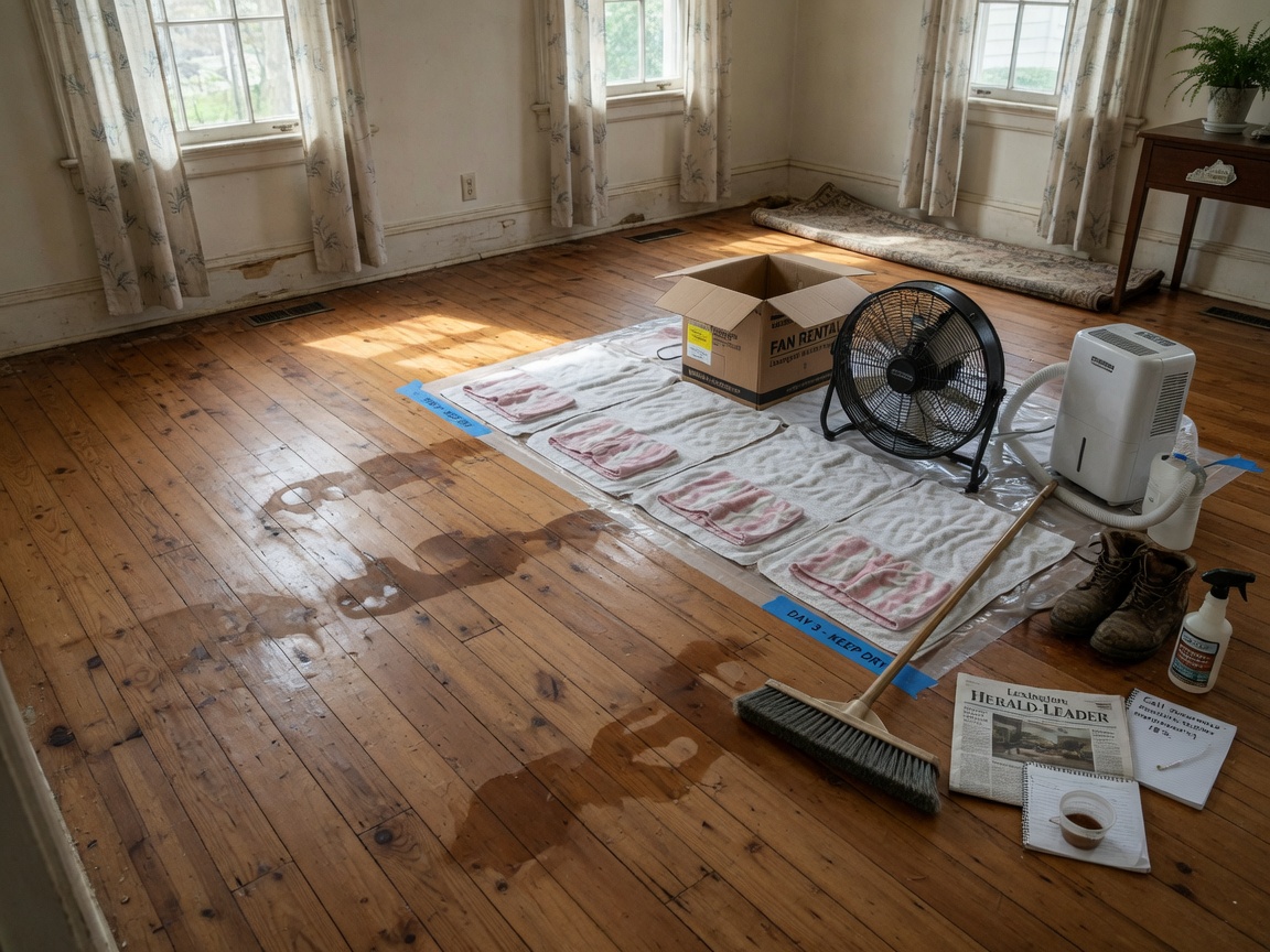 How to Protect Hardwood Floors After a Leak in Lexington