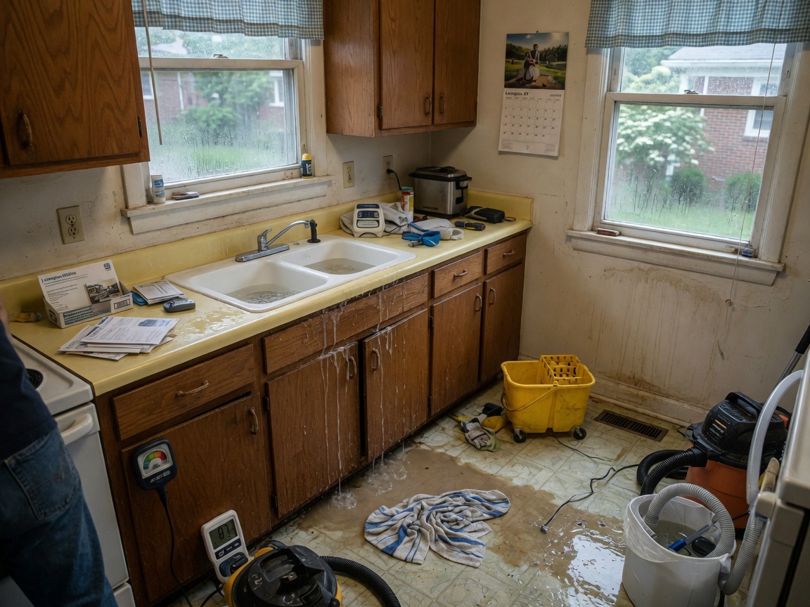 What Affects Drying Time After a Kitchen Sink Overflow in Lexington